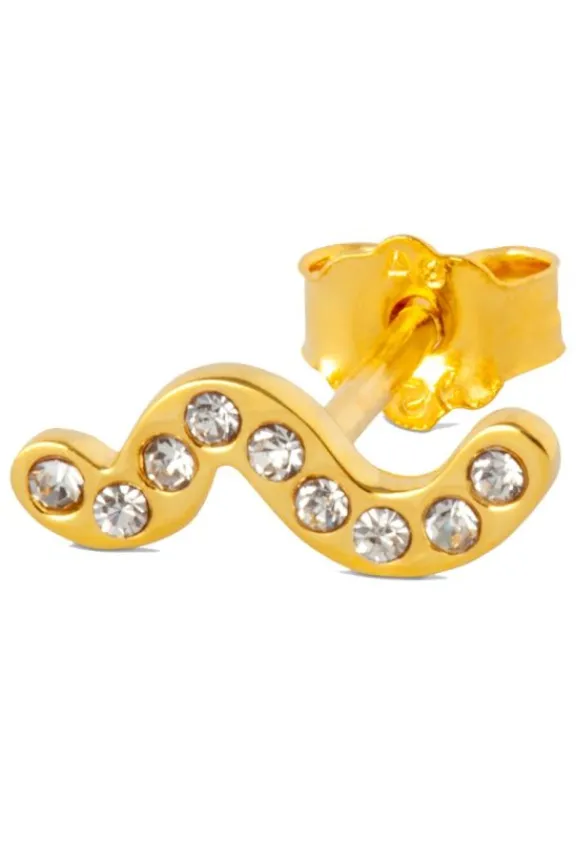 Lulu Copenhagen Snaky One Piece Gold Plated - White | Jewellery | Gifts