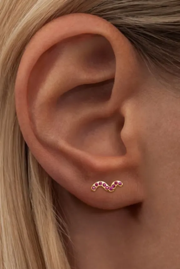 snaky_one_piece_gold_plat_2.webp Lulu Copenhagen Snaky One Piece Gold Plated - Pink | Jewellery