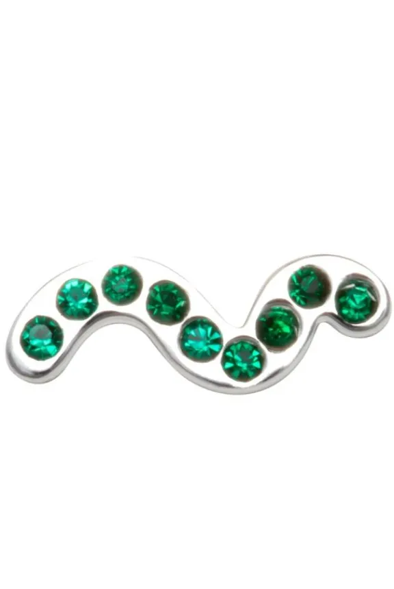 Lulu Copenhagen Snaky One Piece Silver - Green | Jewellery