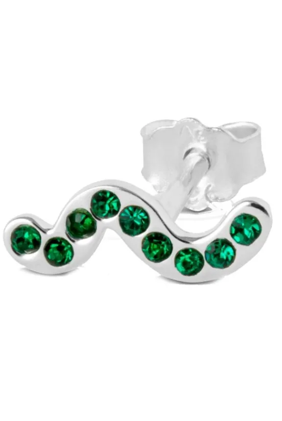 Lulu Copenhagen Snaky One Piece Silver - Green | Jewellery