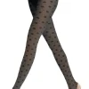 Falke Snow Dot 25 Den Tights - Black | Hosiery