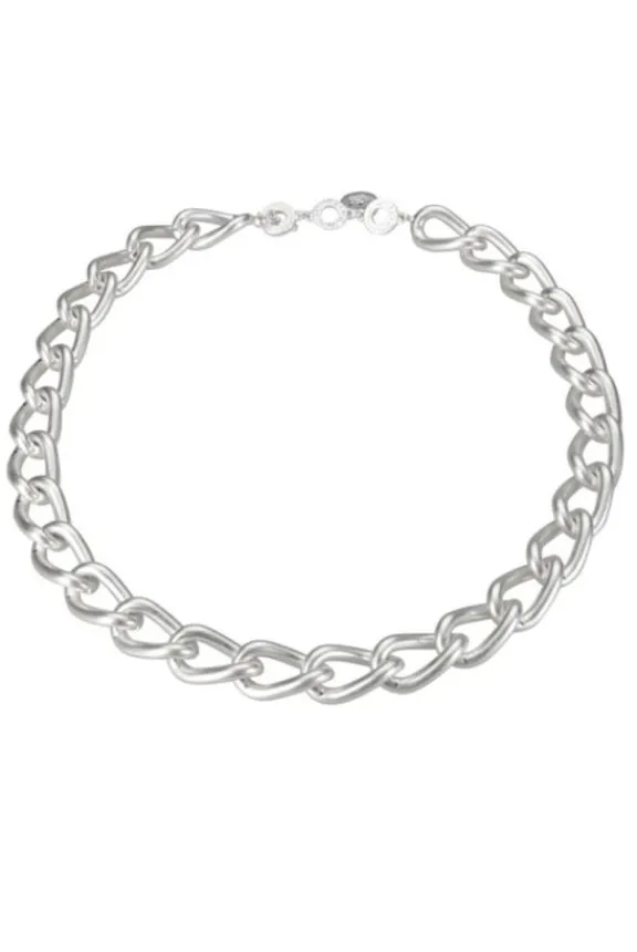 Sence Copenhagen Solar Short Necklace - Matt Silver | Jewellery