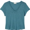 American Vintage Sonoma V-Neck T-Shirt - Vintage Petrol | Shirts And Tops