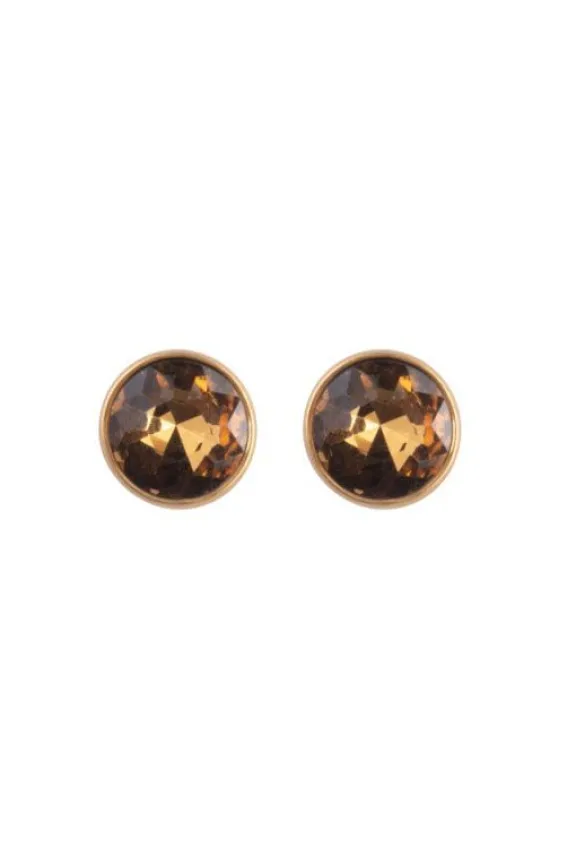 Sence Copenhagen Sparkling Ear Studs With Glass - Gold Plated | Jewellery