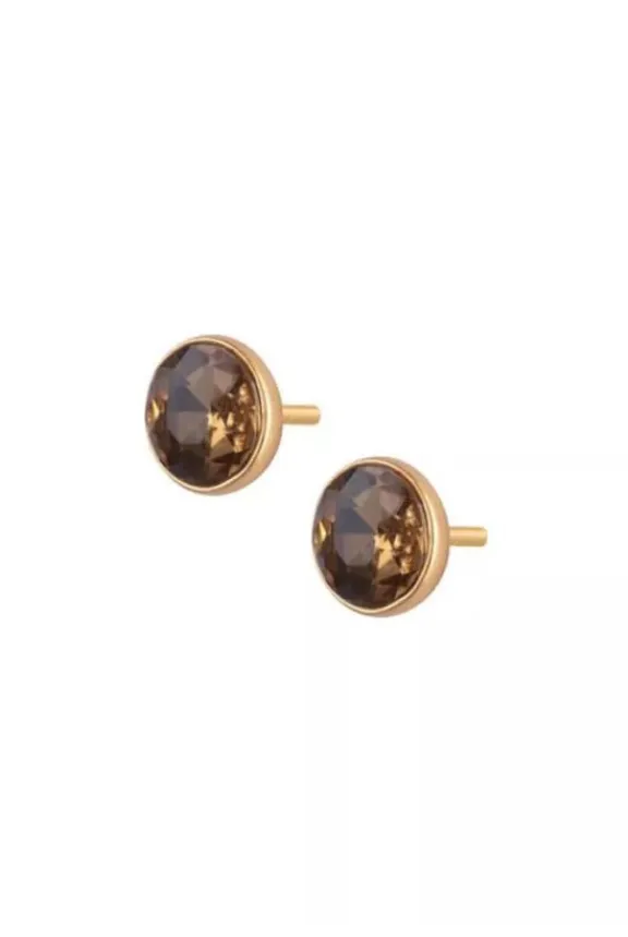 Sence Copenhagen Sparkling Ear Studs With Glass - Gold Plated | Jewellery