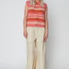 Stella Nova Stripe Mohair Vest- Sunshine Orange | Knitwear