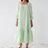 Stella Nova Striped Midi Dress - Mint Tea | Dresses