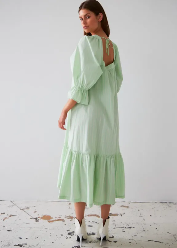 striped_midi_dress__mint__4.webp Stella Nova Striped Midi Dress - Mint Tea | Dresses