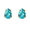 Caroline Svedbom Super Petite Drop Earrings - Gold/Aquamarine | Jewellery | Gifts