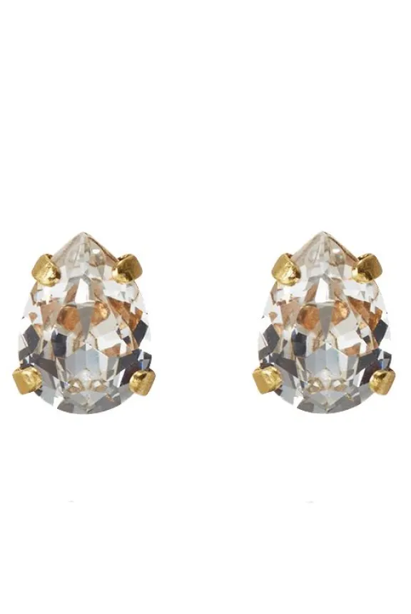 Caroline Svedbom Super Petite Drop Earrings - Gold/Crystal | Jewellery | Gifts