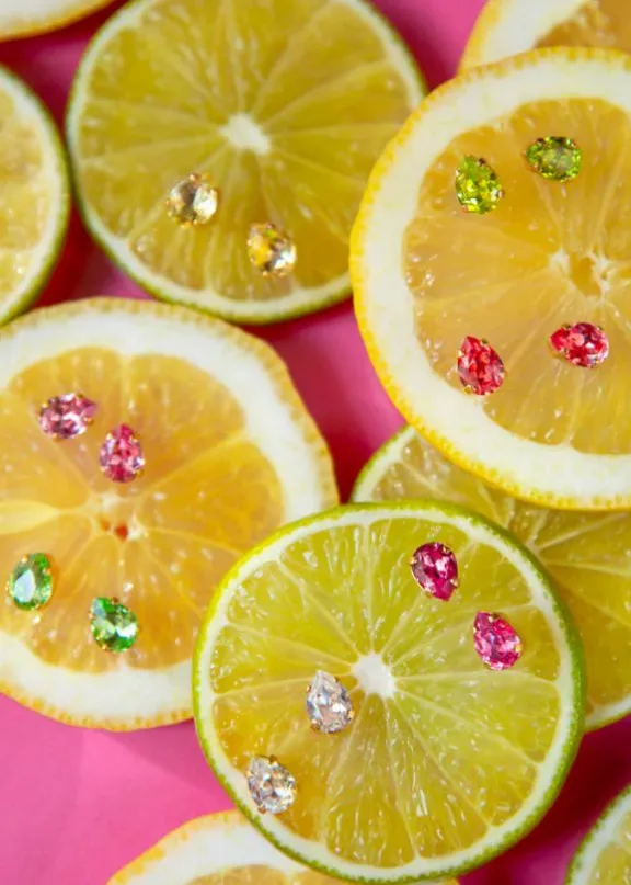 Caroline Svedbom Super Petite Drop Earrings - Gold/Citrus Green | Jewellery | Gifts