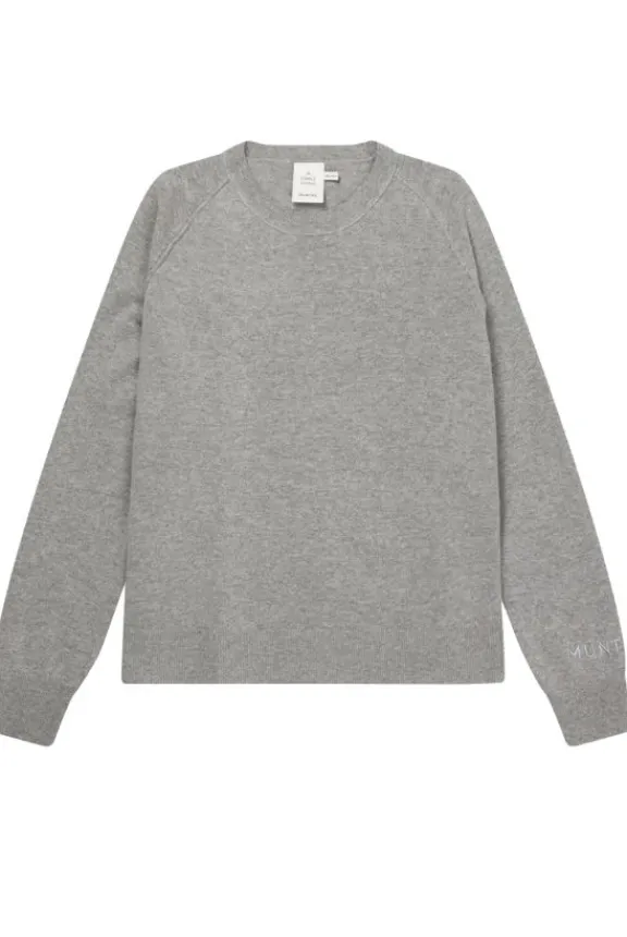 Munthe Sweetcorn Sweater - Grey | Knitwear