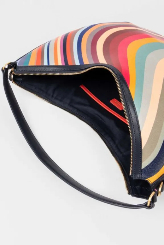 Paul Smith Swirl Print Leather Round Hobo Bag - Multicolour | Gifts | Bags And Purses