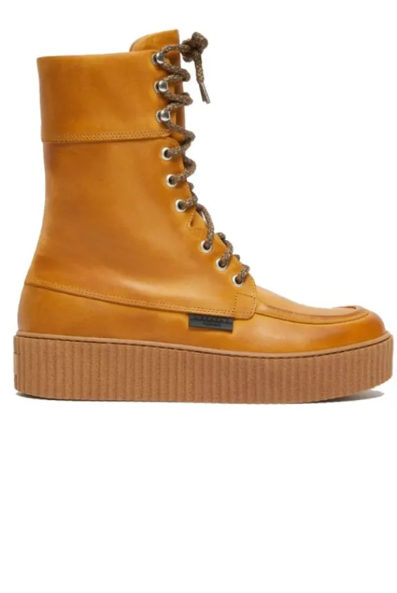 Weekend MaxMara Terzo Leather Ankle Boot - Tobacco | Weekend Maxmara