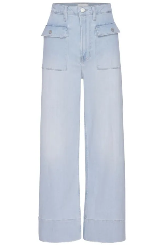 Frame The 70's Patch Pocket Crop Straight - Clarity Clean | Trousers And Playsuits | Jeans