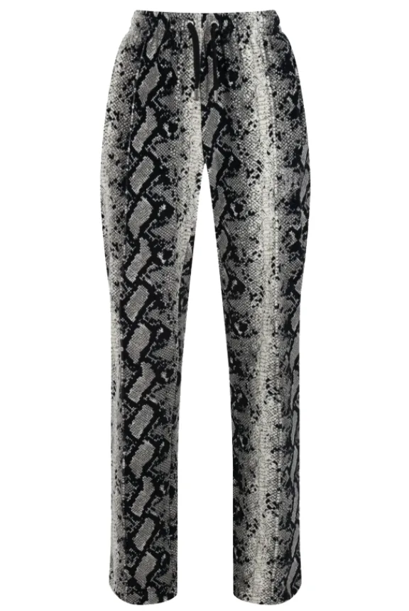 Juicy Couture Tina Classic Velour Bottoms - Beige Snake Print | Trousers And Playsuits | Suits & Co-Ordinates