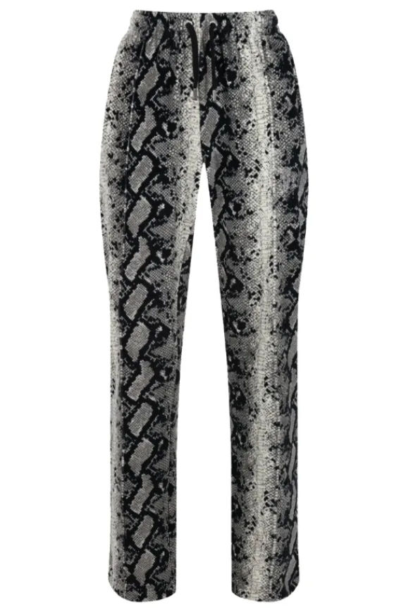 tina_classic_velour_botto_2.webp Juicy Couture Tina Classic Velour Bottoms - Beige Snake Print | Trousers And Playsuits | Suits & Co-Ordinates