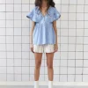 Stella Nova Tina Top - Blue Checks | Shirts And Tops