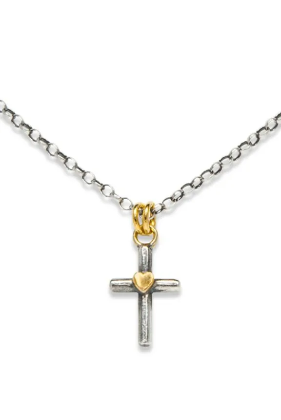 tiny_cross_necklace___inc_2.webp Sophie Harley Tiny Cross Necklace - 18 Inch Chain | Jewellery | Gifts