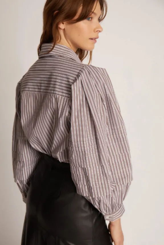 trudie_top__choco_7.webp Munthe Trudie Top - Choco | Shirts And Tops