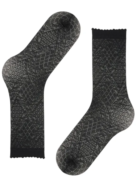 ultra_romantic__den_ankle_3.webp Falke Ultra Romantic 20 Den Anklets - Black | Hosiery
