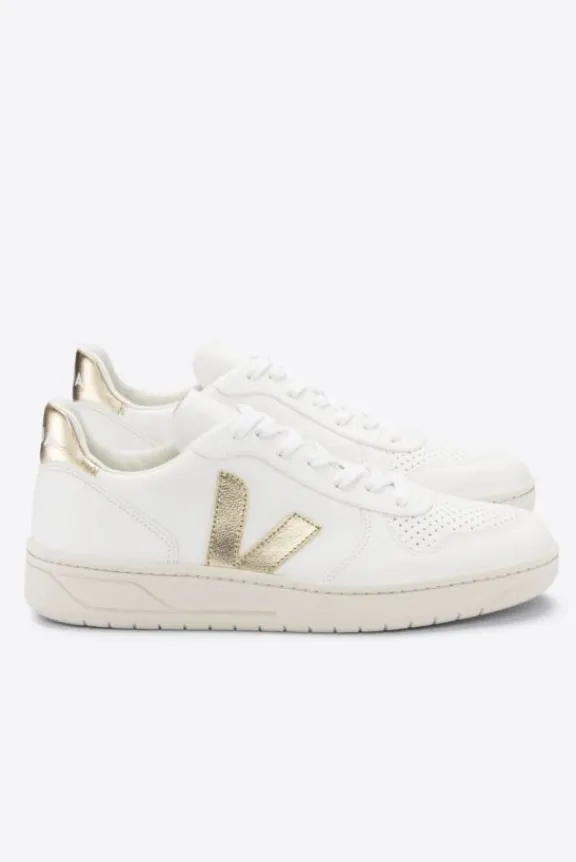 v_chrome_free_leather_tra_8.webp Veja V-10 Chrome Free Leather Trainers - White Platine | Veja