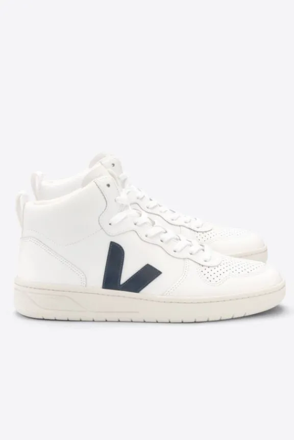 v_leather_high_top_traine_2.webp Veja V-15 Leather High Top Trainers - White Nautico | Veja