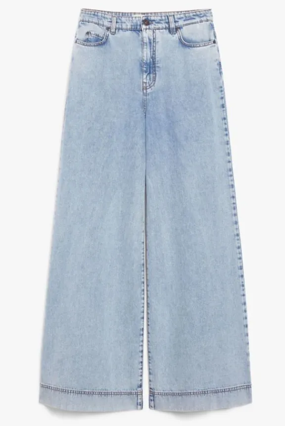 vega_wideleg_denim_jeans__3.webp Weekend MaxMara Vega Wide-Leg Denim Jeans - Navy Marble | Trousers And Playsuits | Jeans