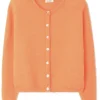 American Vintage Vitow Cardigan - Fluorescent Carrot Melange | Knitwear