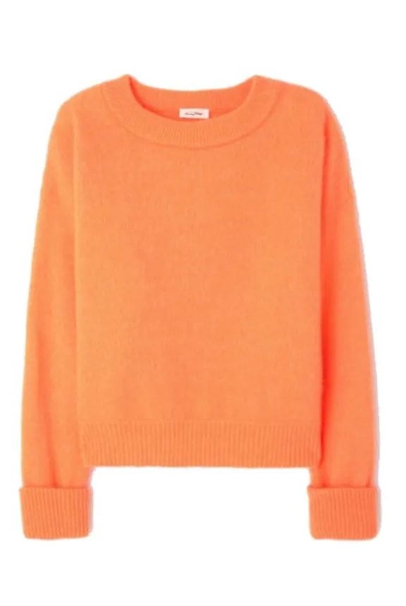 vitow_jumper__fluorescent_0.webp American Vintage Vitow Jumper - Fluorescent Carrot Melange | Knitwear