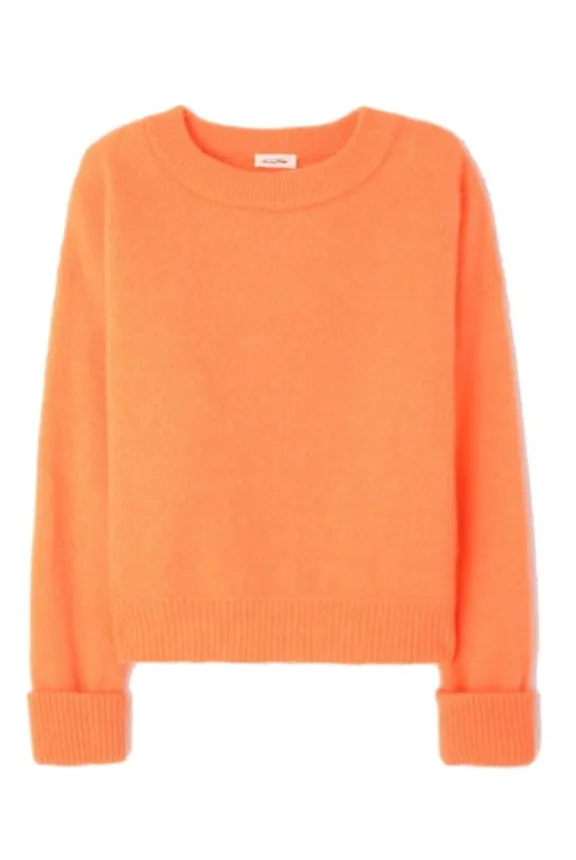 vitow_jumper__fluorescent_2.webp American Vintage Vitow Jumper - Fluorescent Carrot Melange | Knitwear