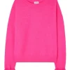 American Vintage Vitow Jumper - Neon Pink Melange | Knitwear
