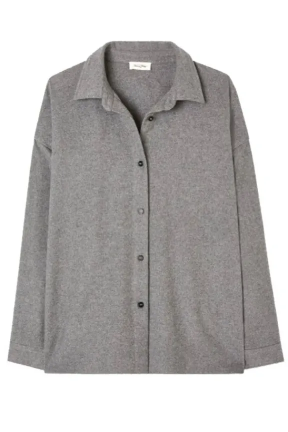 vylow_shirt__heather_grey_1.webp American Vintage Vylow Shirt - Heather Grey | Suits & Co-Ordinates | Shirts And Tops