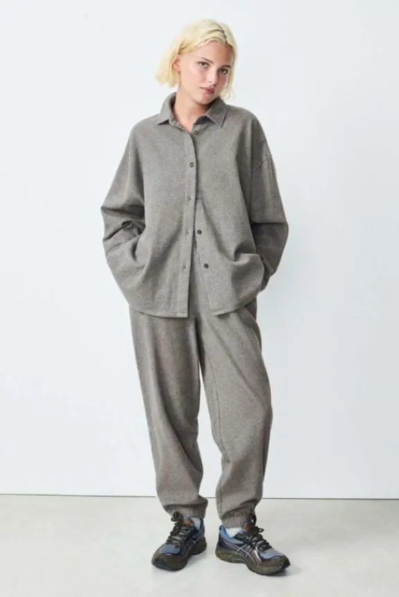 vylow_trousers__heather_g_2.webp American Vintage Vylow Trousers - Heather Grey | Trousers And Playsuits | Suits & Co-Ordinates