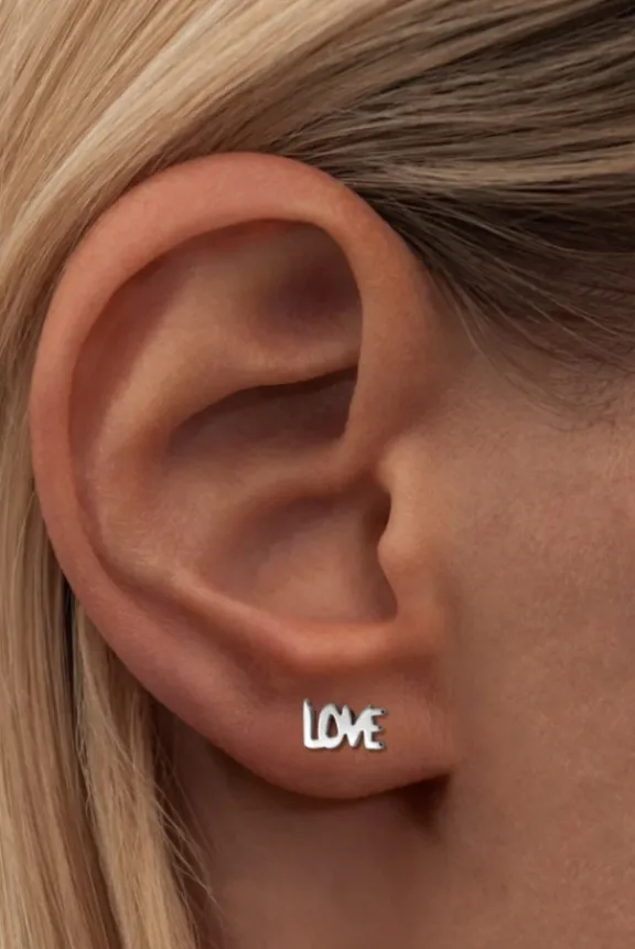 Lulu Copenhagen Word Love One Piece - Silver | Jewellery