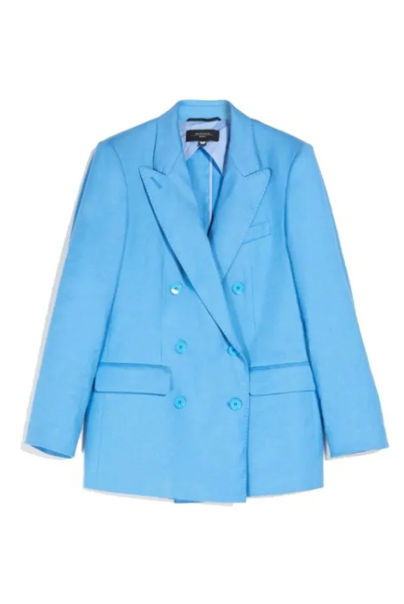 yarden_jacket__light_blue_2.webp Weekend MaxMara Yarden Jacket - Light Blue | Suits & Co-Ordinates | Jackets And Coats