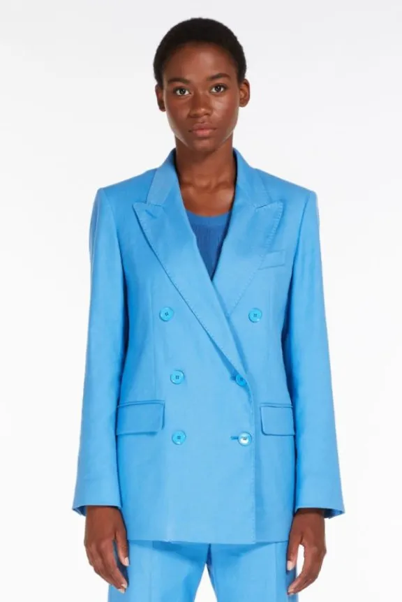 yarden_jacket__light_blue_3.webp Weekend MaxMara Yarden Jacket - Light Blue | Suits & Co-Ordinates | Jackets And Coats
