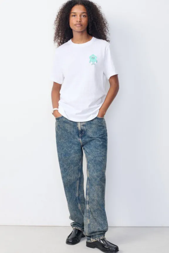 ykobow_tshirt__white_prin_7.webp American Vintage Ykobow T-Shirt - White Print Green | Shirts And Tops