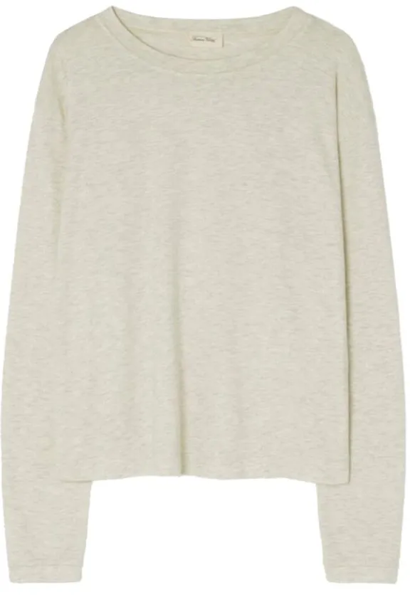 American Vintage Ypaywood Long Sleeve Top - Heather Grey | Shirts And Tops