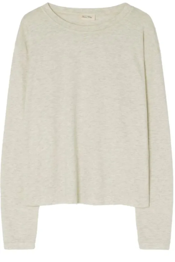 ypaywood_long_sleeve_top__2-1.webp American Vintage Ypaywood Long Sleeve Top - Heather Grey | Shirts And Tops