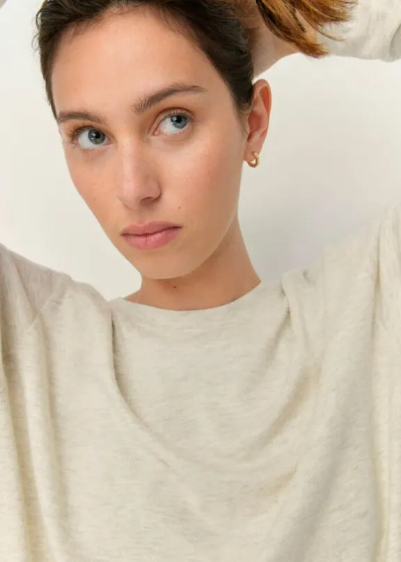 ypaywood_long_sleeve_top__5-1.webp American Vintage Ypaywood Long Sleeve Top - Heather Grey | Shirts And Tops