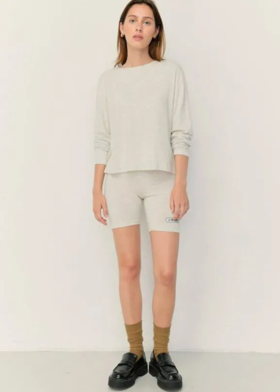 ypaywood_long_sleeve_top__6-1.webp American Vintage Ypaywood Long Sleeve Top - Heather Grey | Shirts And Tops