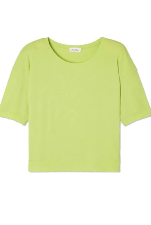American Vintage Zelym T-Shirt - Neon Yellow | Shirts And Tops