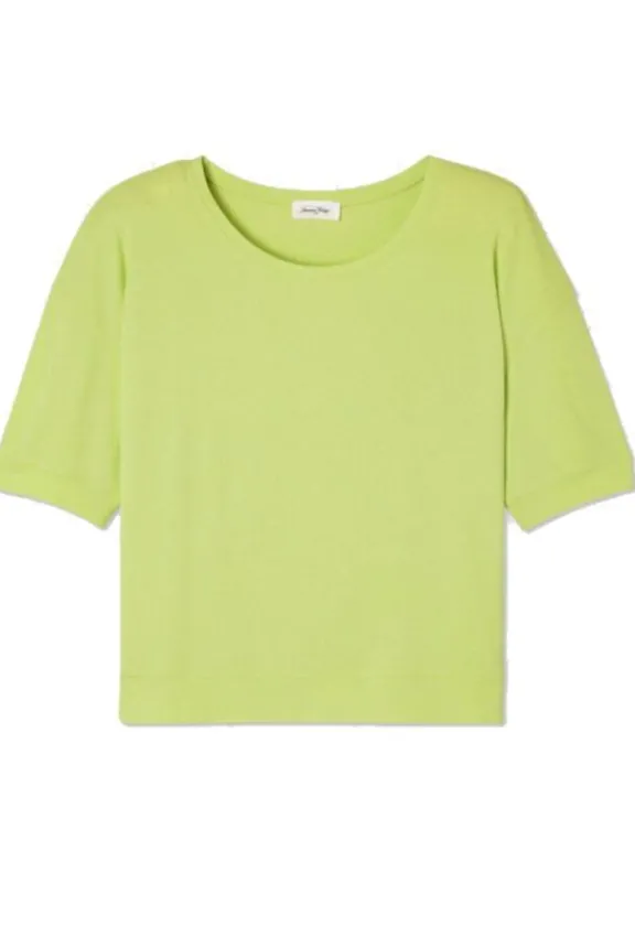 American Vintage Zelym T-Shirt - Neon Yellow | Shirts And Tops