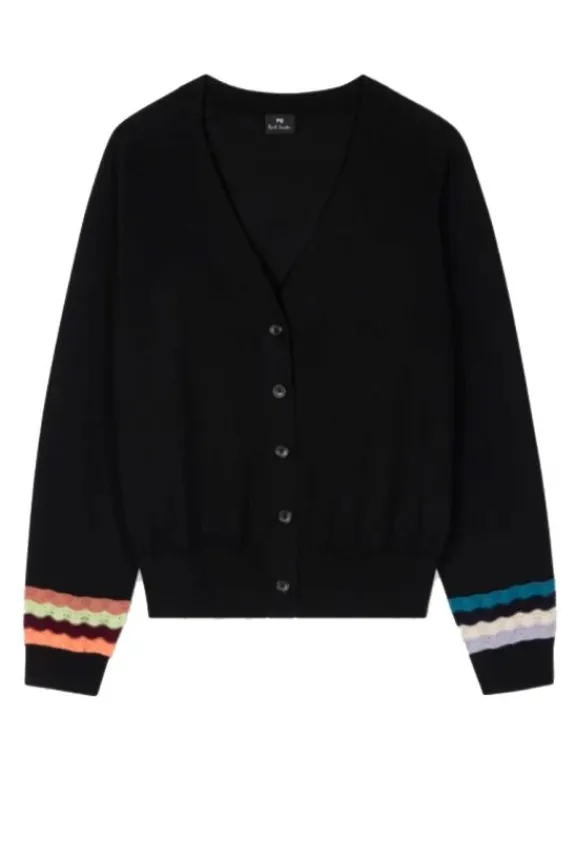 zig_zag_sleeve_cardigan___4.webp Paul Smith Zig Zag Sleeve Cardigan - Black | Knitwear